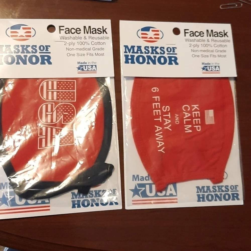 Face Masks 2 for 1 Made in USA